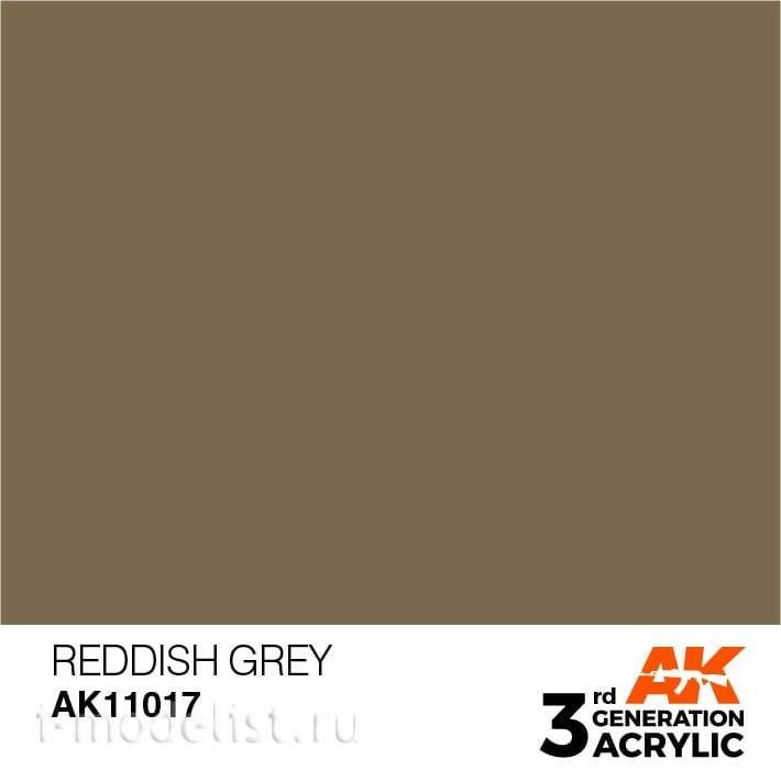AK11017 AK Interactive acrylic Paint 3rd Generation REDDISH GREY 17ml