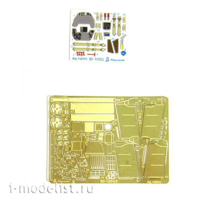048005 Microdesign 1/48 Bf-109G6 (Zvezda) three-dimensional colored dashboard