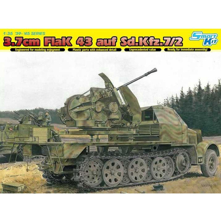 6553 Dragon 1/35 3.7cm FlaK 43 auf Sd.Kfz.7/2