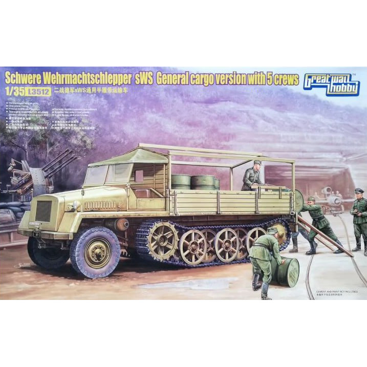 L3512 Great Wall Hobby 1/35 German sWS half-track conveyor with a crew