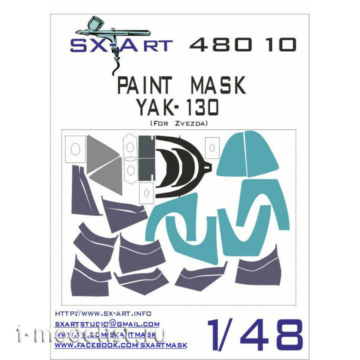 SX48010 SX-Art 1/48 Painting mask Yak-130 (for model Zvezda)
