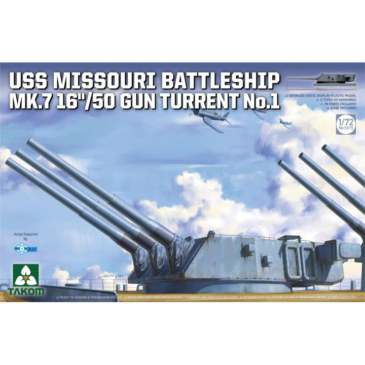 5015 Takom 1/72 Battleship USS Missouri Mk.7 16