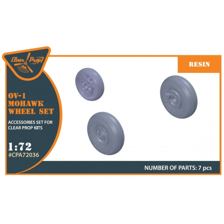 CPA72036 Clear Prop! 1/72 Resin Wheels for OV-1 Mohawk