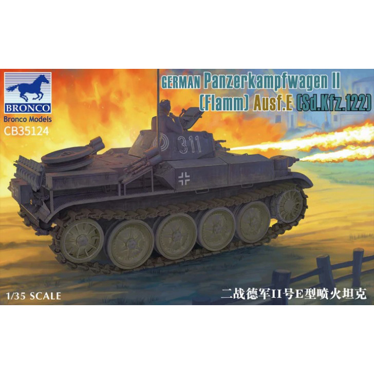 CB35124 Bronco 1/35 German Panzerkampfwagen II (Flamm) Ausf.E (Sd.Kfz.One hundred twenty two)