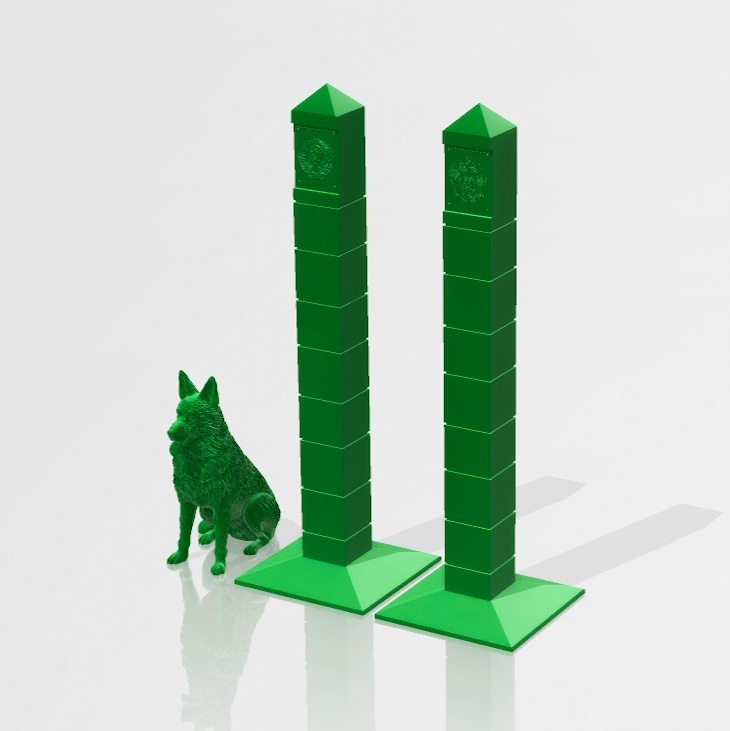 DMS-35074 ДМС 1/35 Пограничные столбы (собака в подарок)