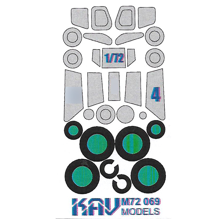 M72 069 KAV models 1/72 Paint Mask for Mile 4 Hound (Modeler)