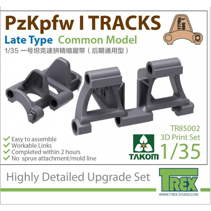 85002 Takom 1/35 Set of tracks for Pz. Kpfw. I Ausf. A/B Late Type