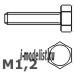 112 04 RB model octagonal head Screw (number 20 PCs.). Material: brass. Hex head screws M1,2 L=4 D=0,8 S=2