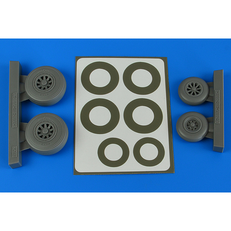 4843 Aires 1/48 Wheels and Paint Mask for A-26B/C (B-26B/C) late