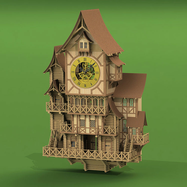 7006 Svmodel 1/35 Wooden clock 
