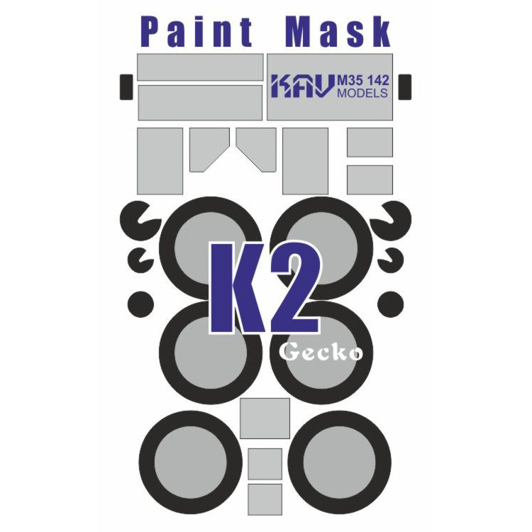 M35 142 KAV Models 1/35 Paint mask for Austin K2 models (Gecko Models)