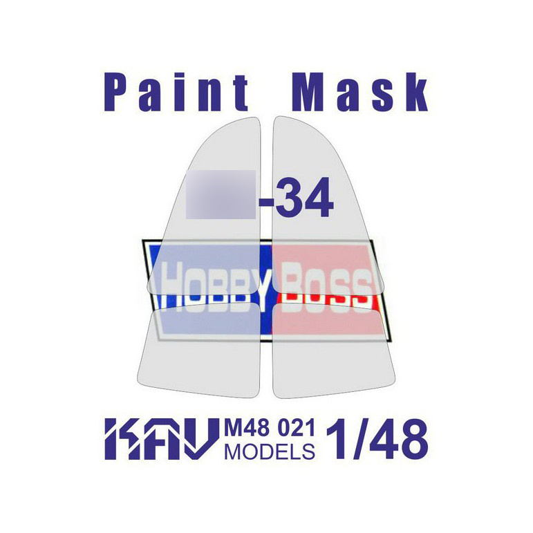 M48 021 KAV models 1/48 Paint mask for glazing С-34 (Hobby Boss)
