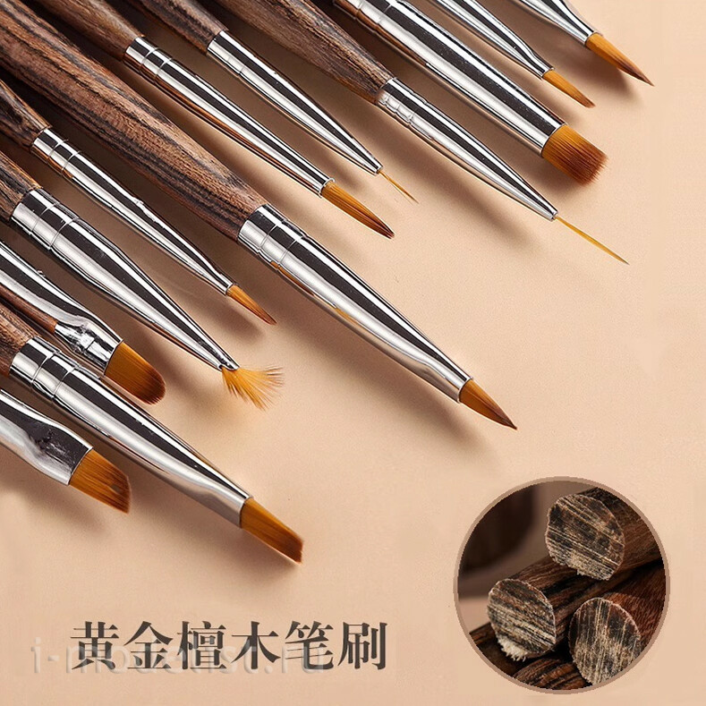 MW-3018 MANWAH Остроконечная кисть Корfromкая (Волокно + соболиный волос, ручка из сандалового дерева)