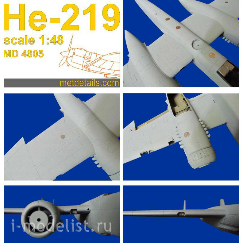 MD4806 Metallic Details 1/48 Detail Kit for Model He-219 Aircraft