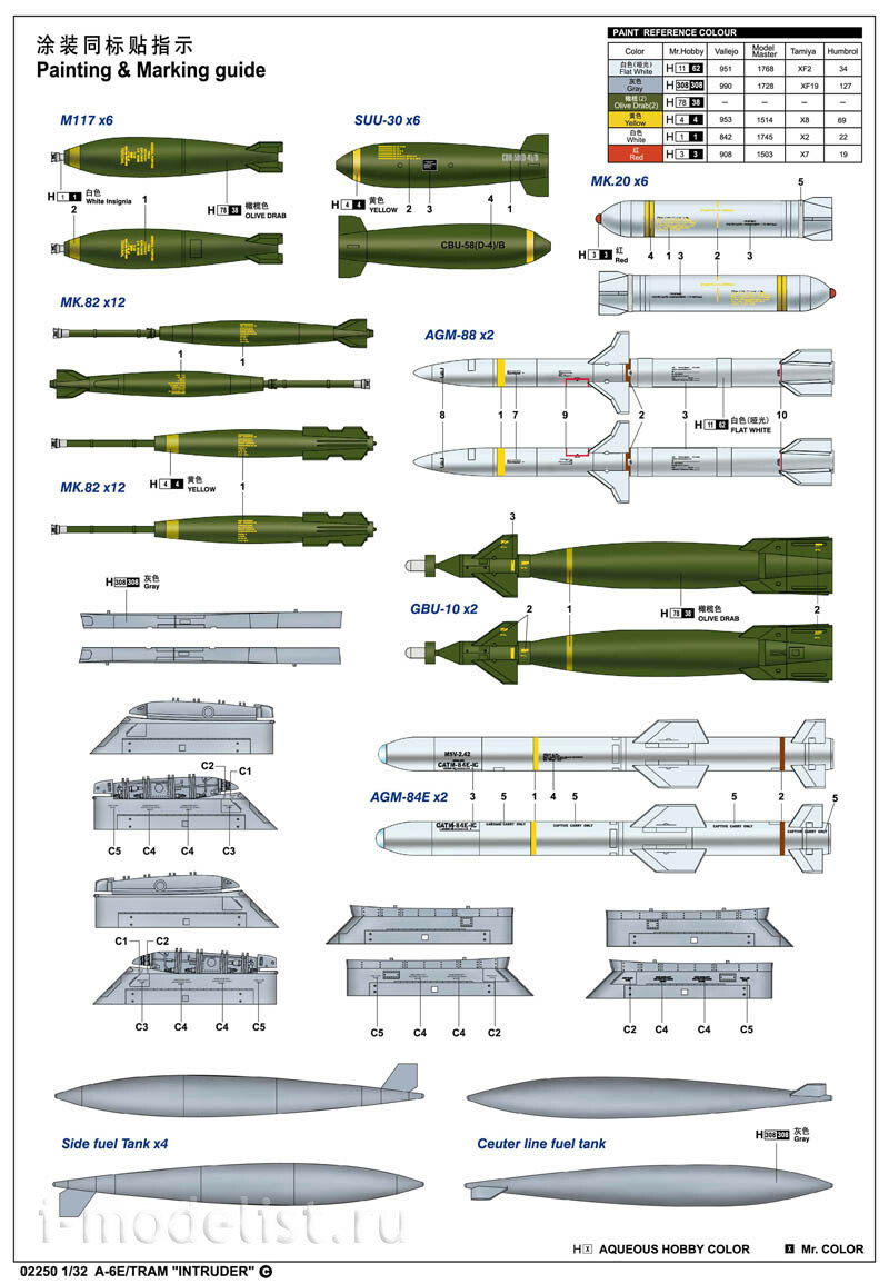 02250 Trumpeter 1/32 A-6E/TRAM