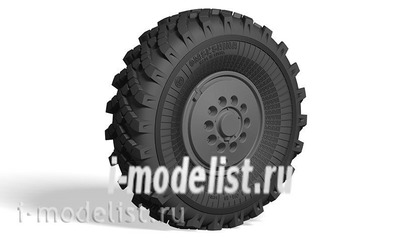 B35138 1/35 Miniarm wheel Set OI-25 (Omskshina) with armored covers for car 4320 (6pcs plus a spare)
