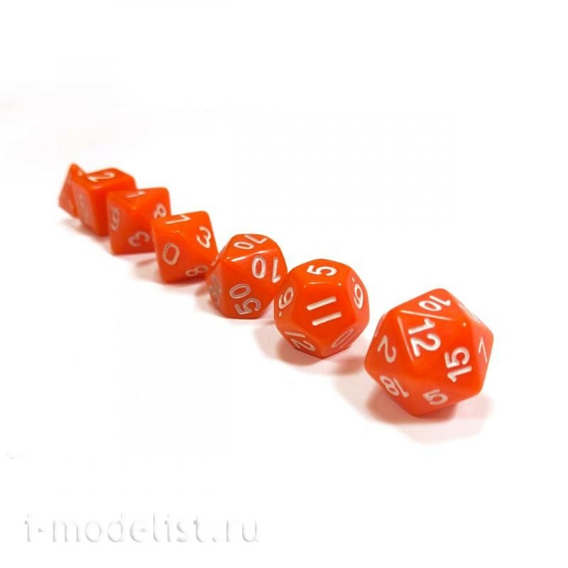 1148 Zvezda Set of 7 dice for role-playing games (orange)