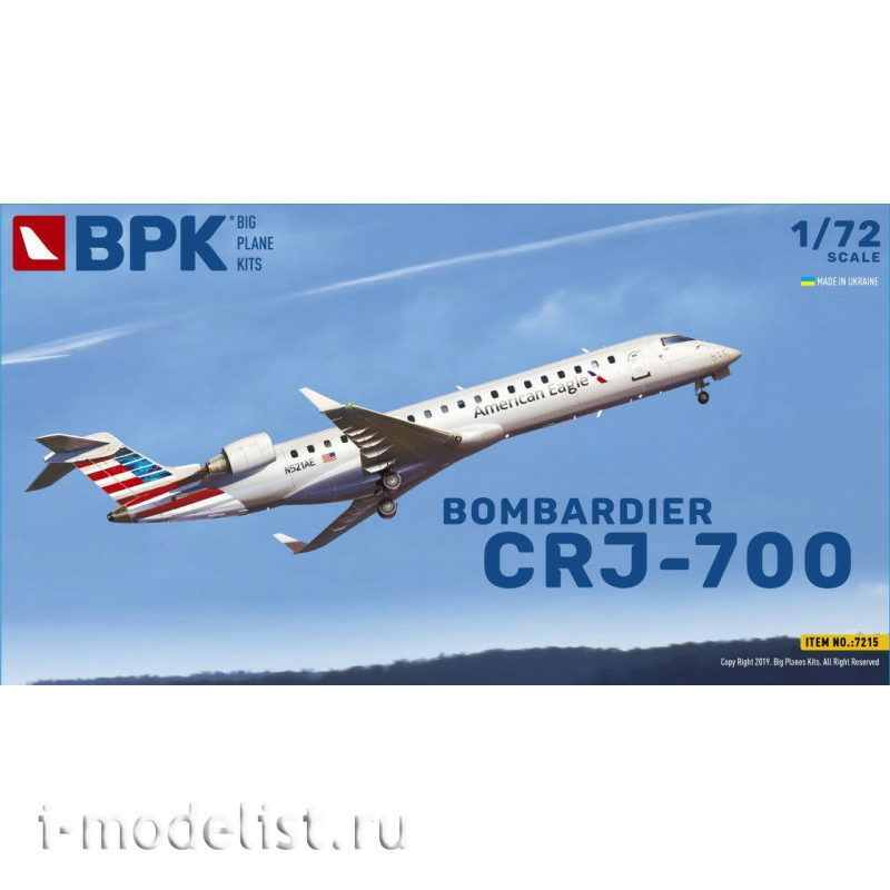 BPK7215 BPK 1/72 Bombardier CRJ-700 American Eagle Aircraft