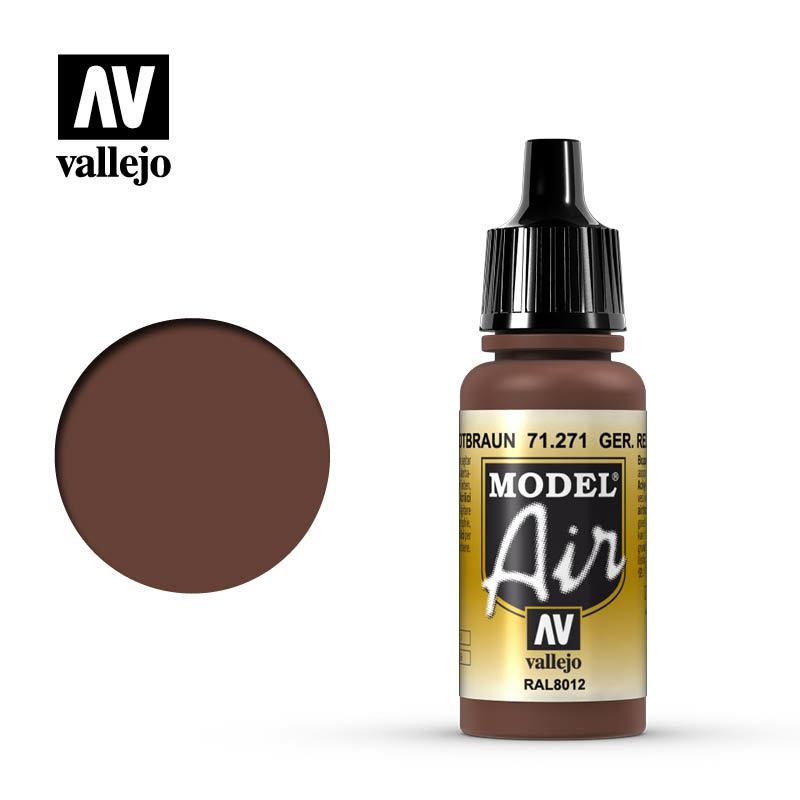 71271 Vallejo Акриловая краска Model Air Notмецкий Красно-коричневый / German Red Brown