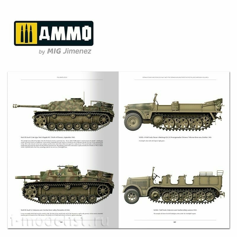 AMIG6267 Ammo Mig Книга ITALIENFELDZUG – Notмецкие танки и машины 1943-1945 гг., том 4 / German Tanks and Vehicles 1943-1945 Vol. 4 (на английском языке)