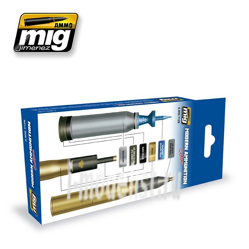 AMIG7129 Ammo Mig acrylic paint Set MODERN AMMUNITION SET (modern ammunition)