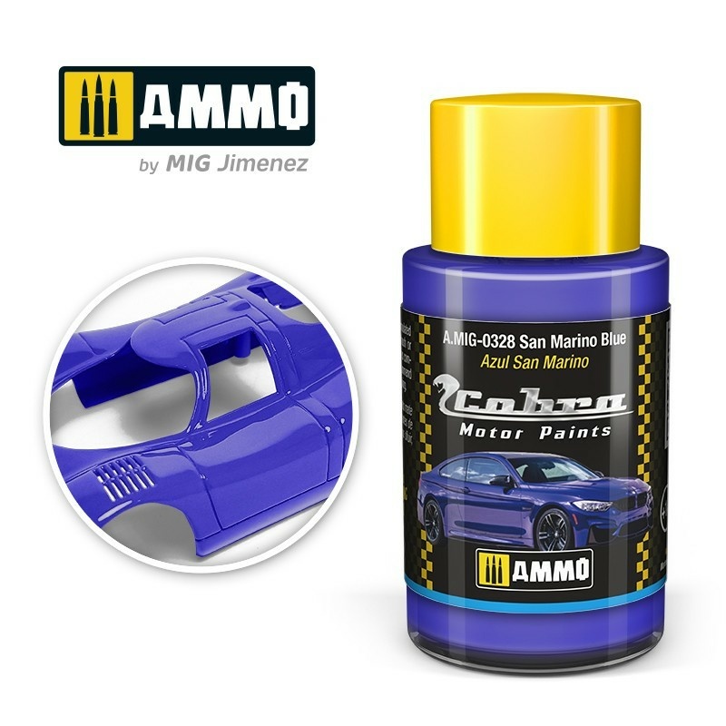 AMIG0328 Ammo Mig Акриловая краска Cobra Motor Синий цвет Сан-Марино / San Marino Blue