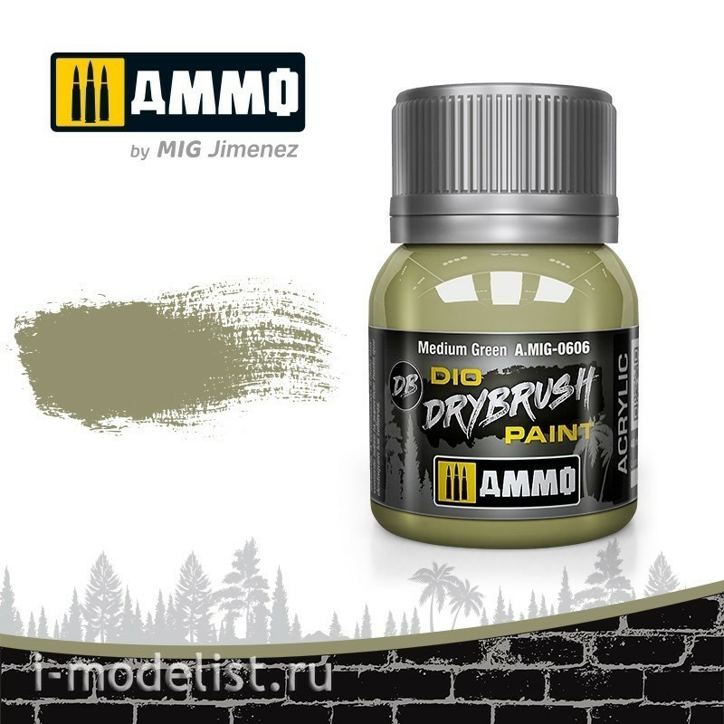 AMIG0606 Ammo Mig drybrush acrylic Paint medium green	