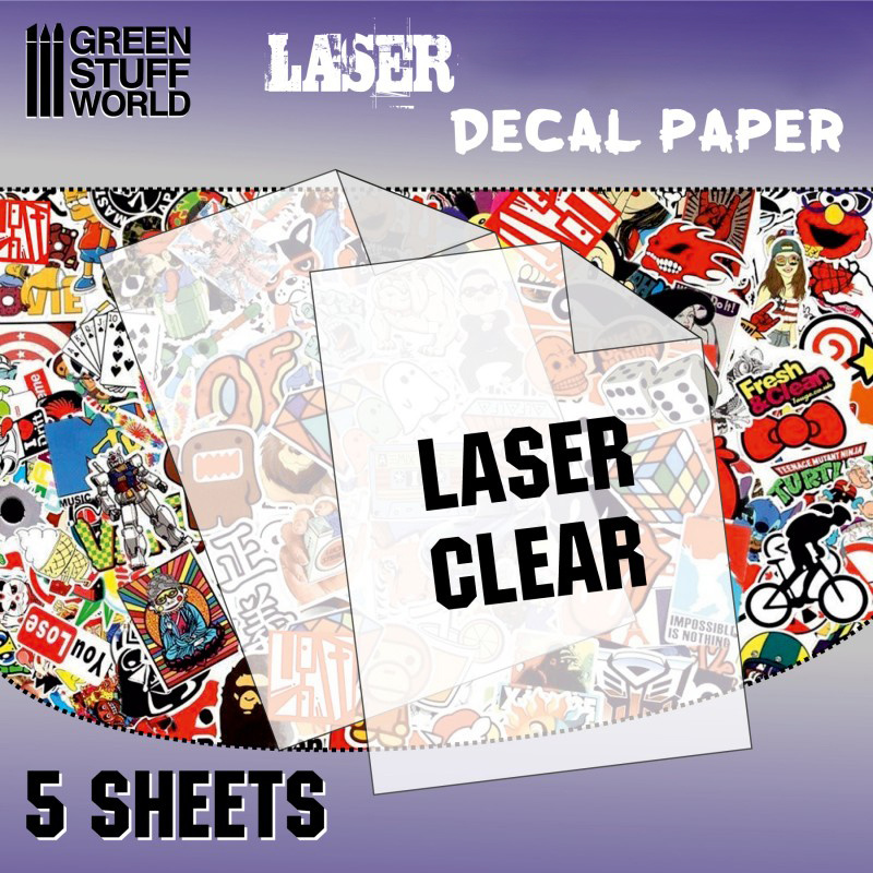 10068 Green Stuff World Transparent Paper for creating decals, for laser printing / Decals - Laser Transparent