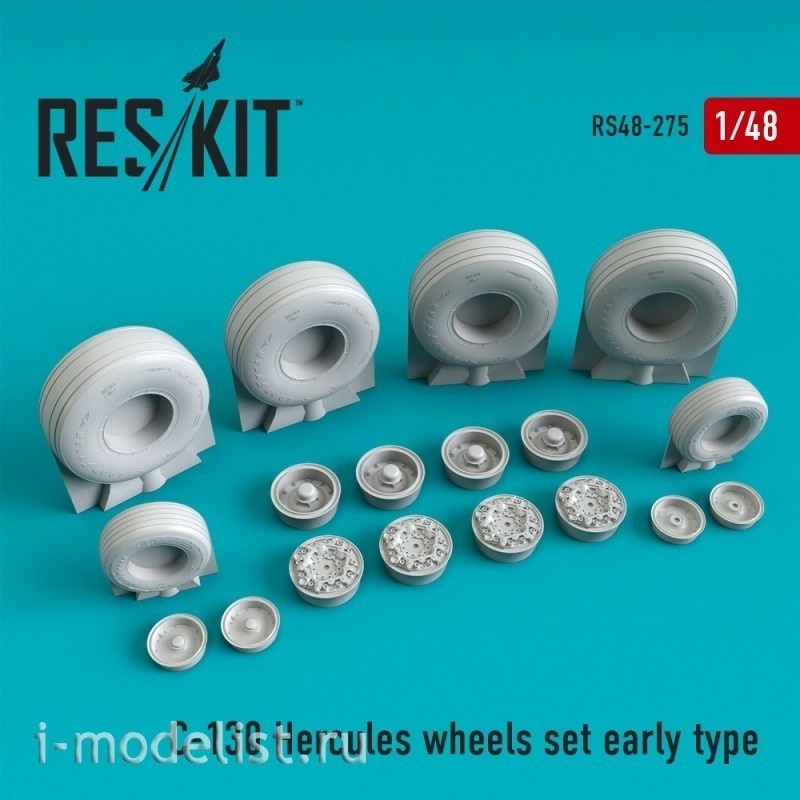 RS48-0275 Reskit 1/48 C-130 Hercules Early Type Resin Wheels
