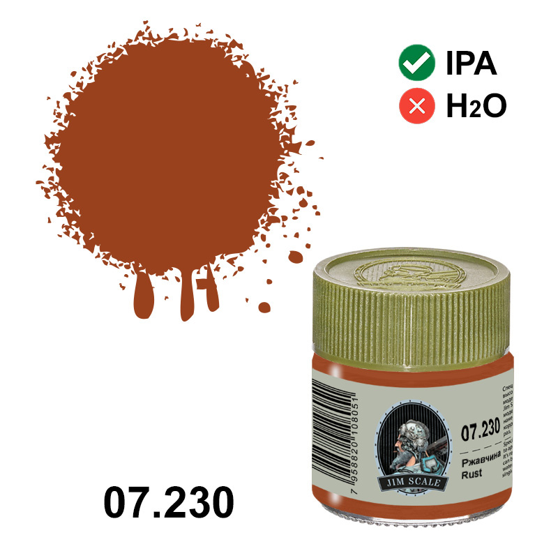 07.230 Jim Scale Alcohol paint Rust color, 10 ml.