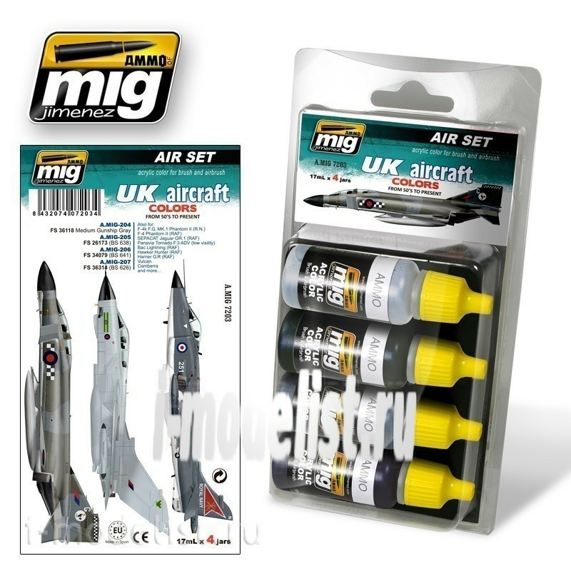 AMIG7203 Ammo Mig Set of four acrylic paints 