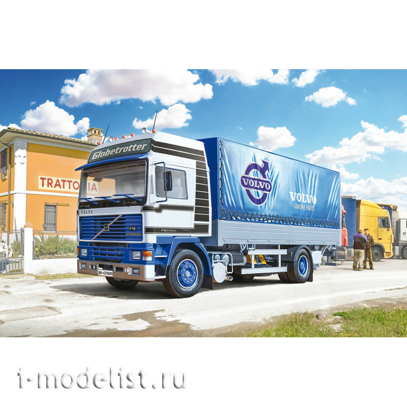 3945 Italeri 1/24 VOLVO F16 Globetrotter Truck Canvas Truck with the lift