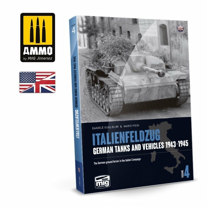 AMIG6267 Ammo Mig Книга ITALIENFELDZUG – Notмецкие танки и машины 1943-1945 гг., том 4 / German Tanks and Vehicles 1943-1945 Vol. 4 (на английском языке)