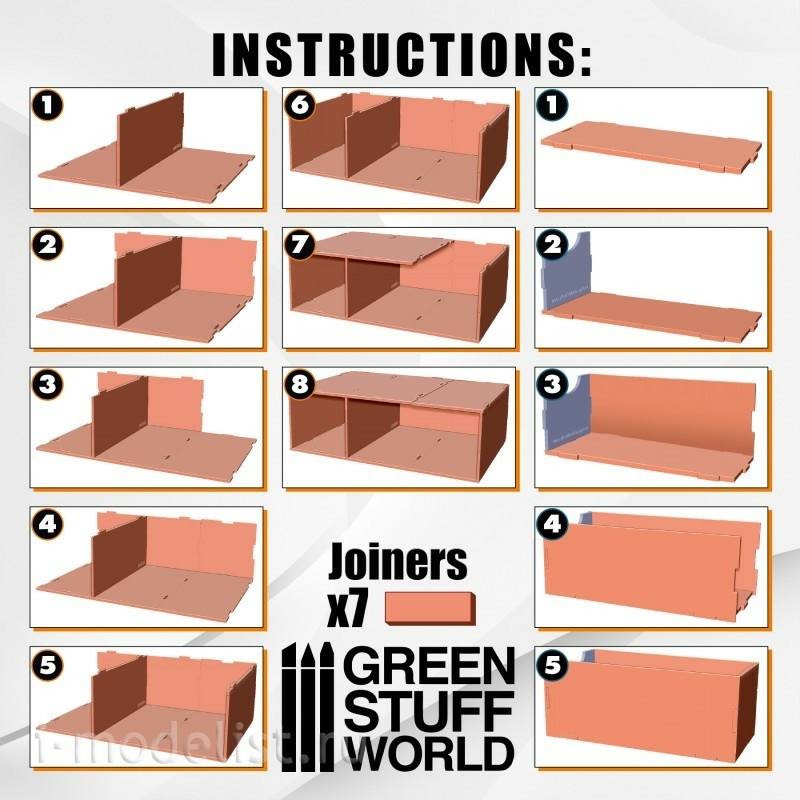 2170 Green Stuff World Scale set, 3 drawers / Scale Set 3x Drawers