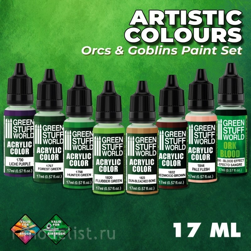 10124 Green Stuff World Acrylic Paint Set 