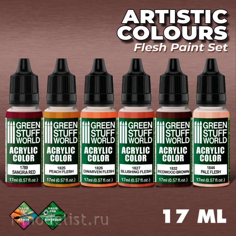 10117 Green Stuff World Body Color Paint Set / Paint Set-Flesh