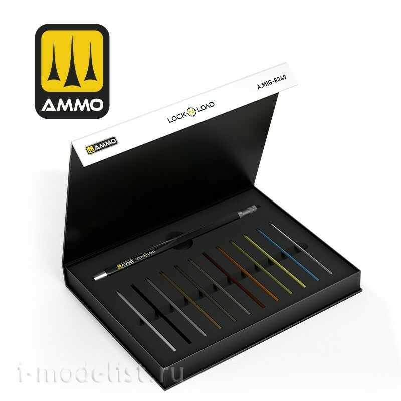 AMIG8349 Ammo Mig LOCK 'N LOAD - Набор карандашей для везеринга / Weathering Rechargable Technical Pencil