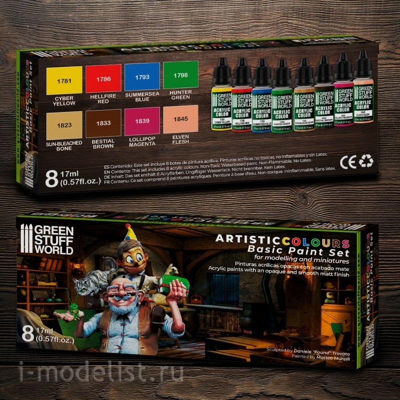 10120 Green Stuff World Basic Acrylic Paint Set / Paint Set-Basic