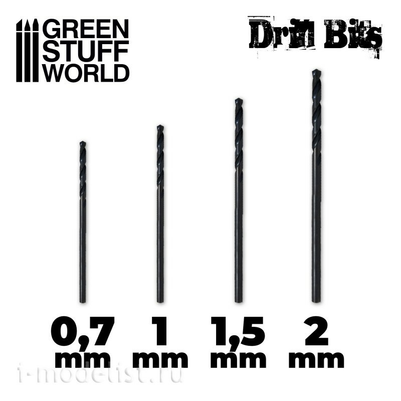 9048 Green Stuff World Drill bits, 2 mm / Drill bit in 2 mm