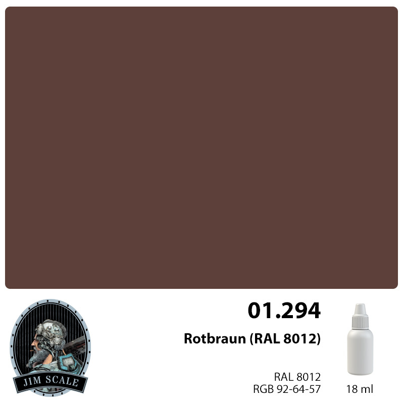 01.294 Jim Scale Acrylic paint color Rotbraun (RAL 8012)