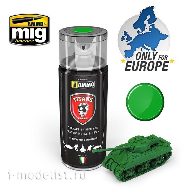 TTH106 Ammo Mig TITANS HOBBY: EMERALD GREEN MATT PRIMER