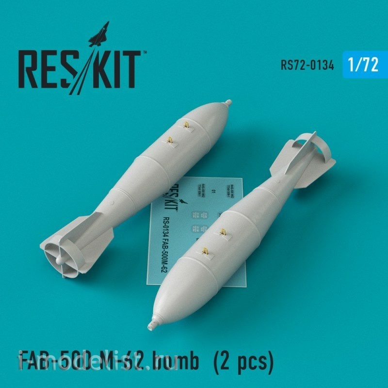 RS72-0134 RESKIT 1/72 FAB-500 M-62 bomb (2 pieces)
