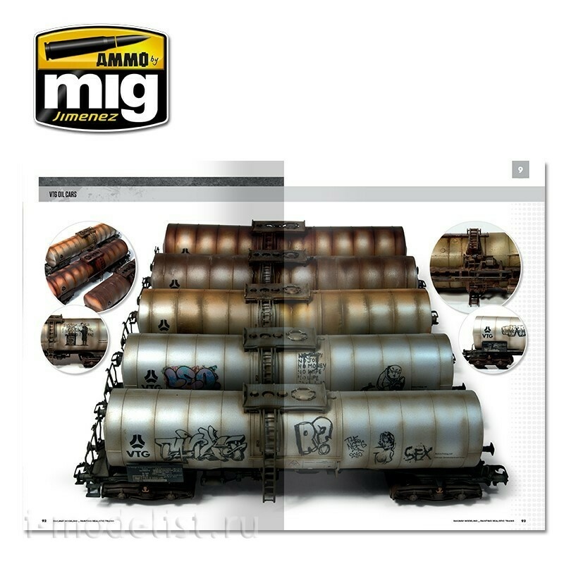 AMIG6251 Ammo Mig Книга MODELLING SCHOOL - Моделирование железных toрог: Окрашивание реалистичных поезtoв (Испанский)
