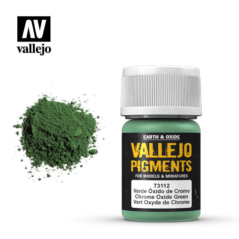 73112 Vallejo Pigment hood. Chromium oxide green/CHROME OXIDE GREEN