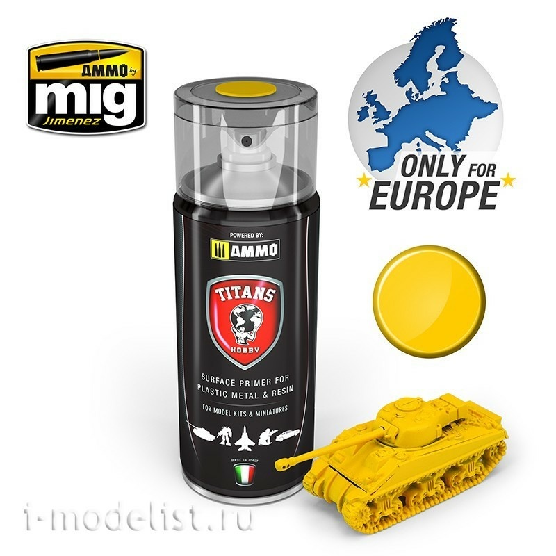 TTH104 Ammo Mig TITANS HOBBY: IMPERIAL YELLOW MATT PRIMER