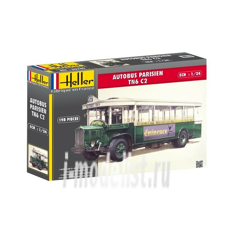 80789 Heller 1/24 Bus AUTOBUS PARISIEN TN6 C2