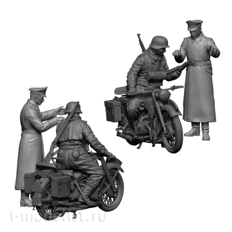 3632 Zvezda 1/35 Motorcycle BMW R-12 with driver