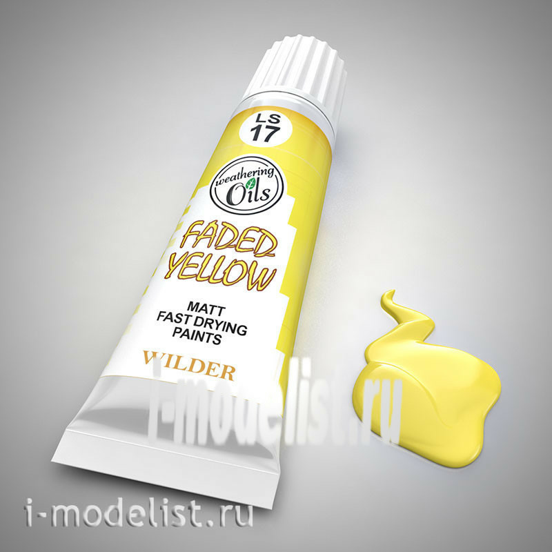 LS-17 YELLOW FADED Wilder. Paint special quick-drying, based on linseed oil. Volume: 20 ml. For all types of toning.