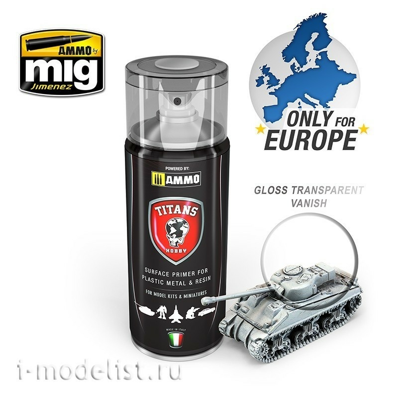 TTH114 Ammo Mig TITANS HOBBY: GLOSS TRANSPARENT VARNISH