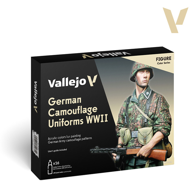 70261 Vallejo Набор красок Notмецкая камуфляжная форма времен Второй мировой войны / German Camouflage Uniforms WWII